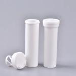 Empty White Straight Packaging Candy Tube for Vitamin C Pills and Effervescent