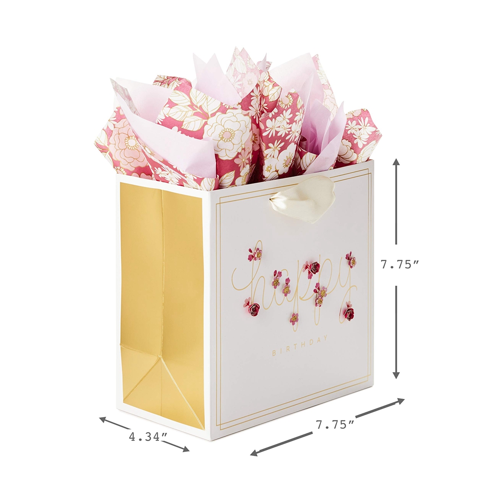 Industrial Custom Flower Bouquet Carrier Paper Bag with CMYK 4 Color Offset Printing