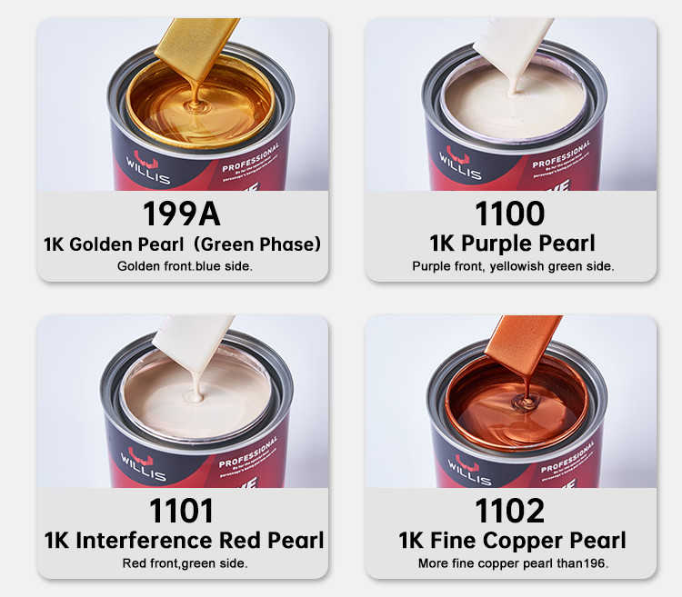 OEM 1K Metallic Pigment White Pearl Automotive Paint Car Paint Thinner Paint Top Coat