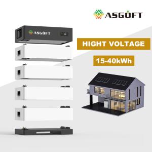 Wholesale Stacked Lithium Battery 15kwh -40kwh Power Bank 100Ah 153.6V-409.6V Ess Solar Energy Storage System from china suppliers