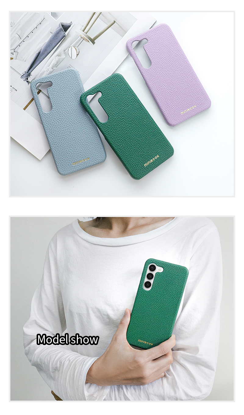 Custom Luxury Shockproof Genuine Leather Phone Case for Samsung Galaxy S23 Ultra 2023