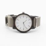 Sandalwood Black Leather Strap Watches Mens Japan Quartz Movement
