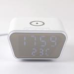 Abs Weave 20W Fast Speed Plastic Clock Wireless Charger White Color