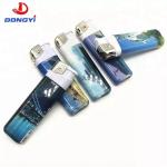 Plastic Rechargeable Butane Gas Electric Lighter with PVC Shrink Logo and