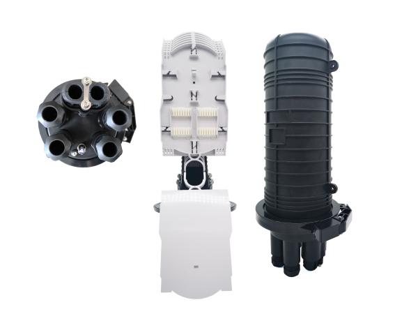 Outdoor IP68 96 144 Cores Fiber Optic Splice Closure Dome Mechanical PP Uncut