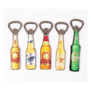 Wholesale Custom Cheap Promotion Beer Brand Gift Bottle Shape Beer Bottle Opener Fridge Magnet, Print Logo with Epoxy from china suppliers