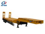 60 Tons 3 Axle Lowbed Loader Low Bed Semi Trailer for Heavy Duty Bulldozer
