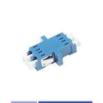 Duplex LC UPC Fiber Connector Singlemode Plastic Housing With Flange Blue