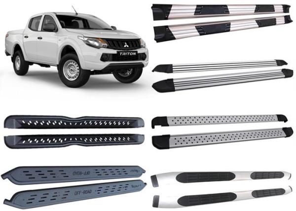 Optional Alloy and Steel Side Step Boards for 2015 Mitsubishi Triton L200 Pick