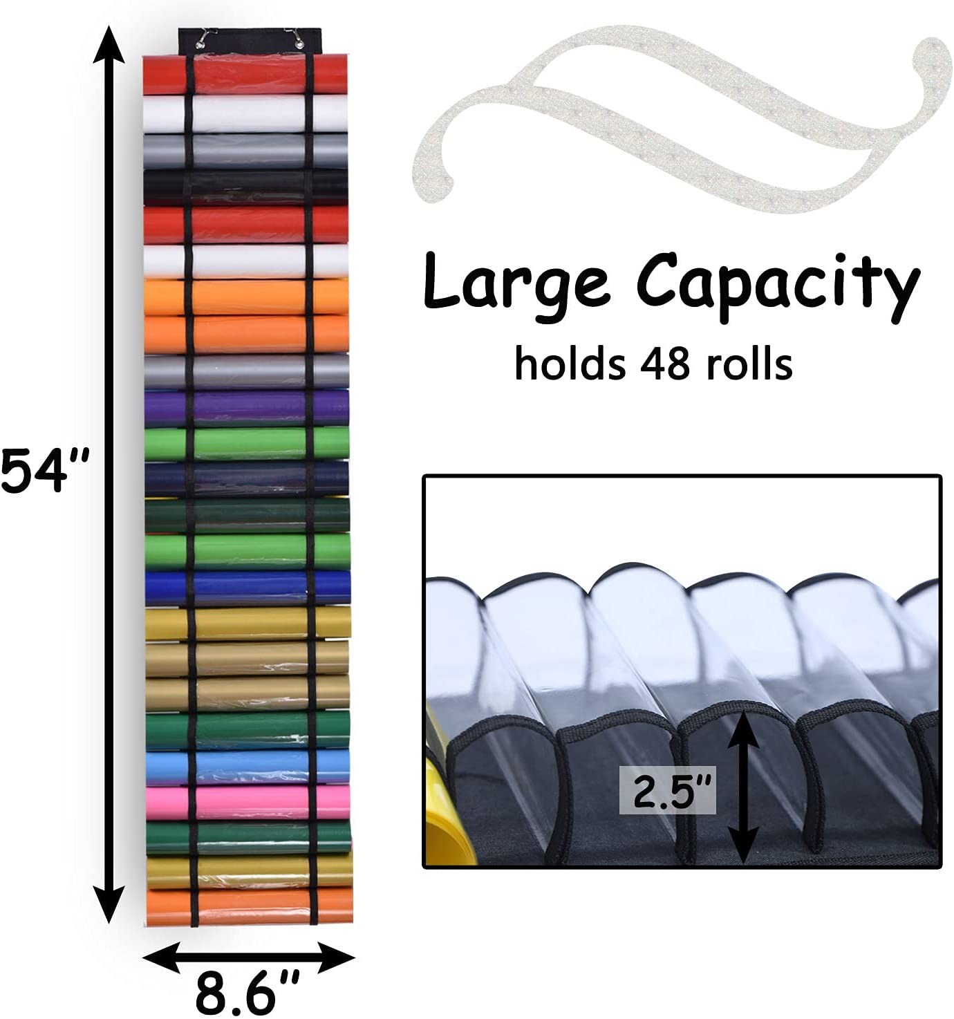 Vinyl Houseware Plastic Products Roll Organizer 48 Compartments