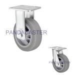 Grey Nonmarking Thermoplastic Rubber Casters Wheels Rigid Fixed Caster