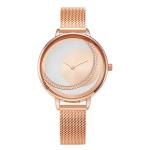 14mm Strap Quartz Battery Wristwatches Leather Diamond Encrusted Mesh Strap