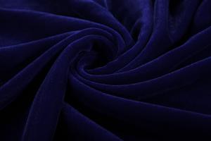 China Vintage Blue Micro Velvet Fabric / Patterned Velvet Dress Fabric on sale