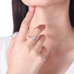 D VSS1 Moissanite Jewelry 925 Sterling Silver 0.5/1/2/3 Carat Diamond