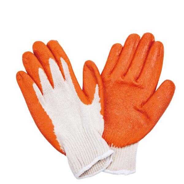 Industrial Protection Non-Slip String Knit Latex Coated Gloves with Corrugated