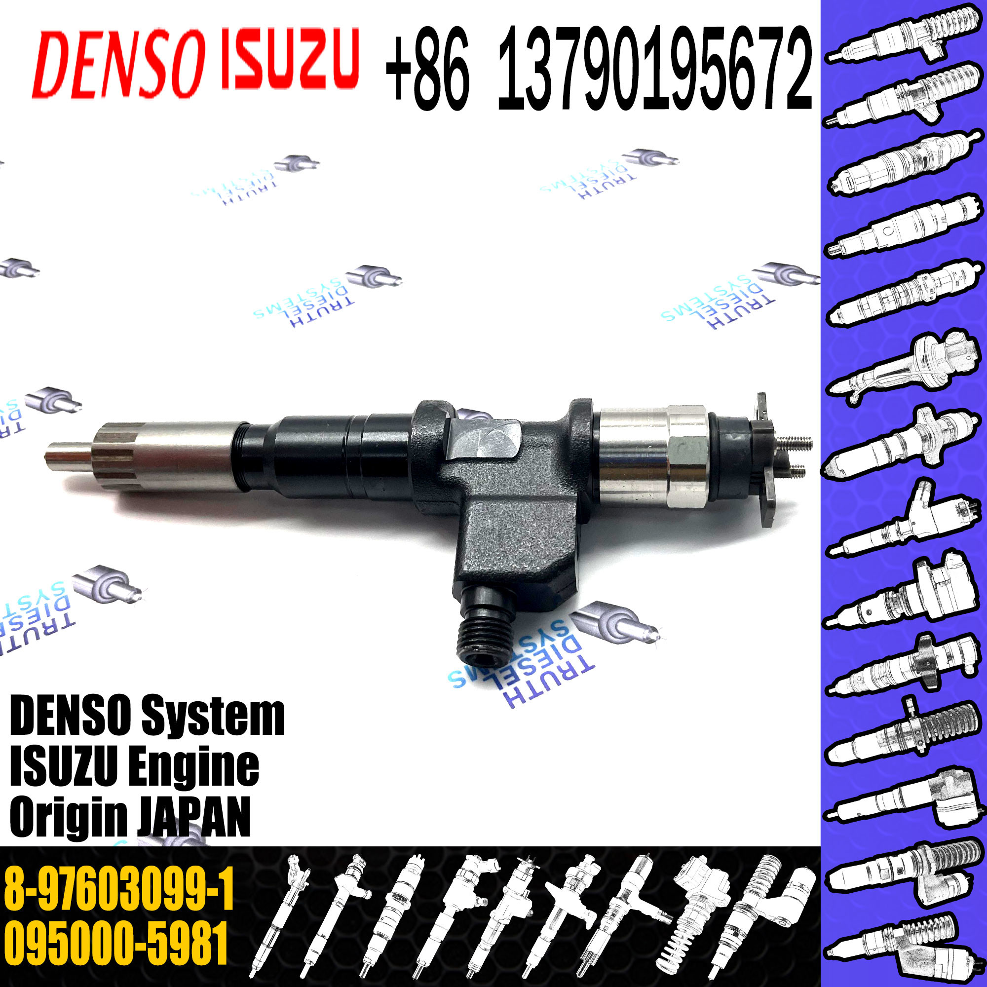 Diesel Fuel Injector 8-97603099-0 095000-5980 095000-5981 8-97603099-1 8-97603099-2 for isuzu 4hk1 6hk1