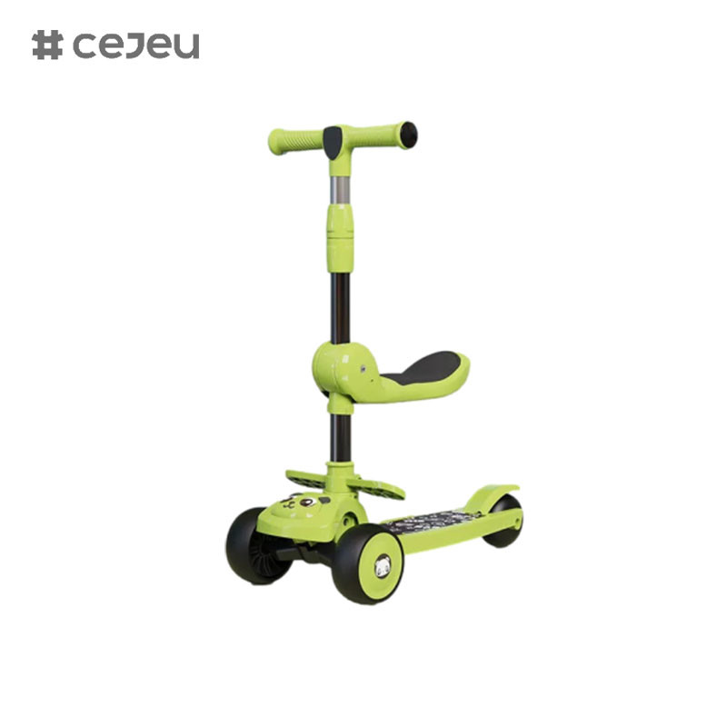 CJ-E300-8, with seat cushion，lights, music, handle can be adjusted 68-85cm, children of different heights can play