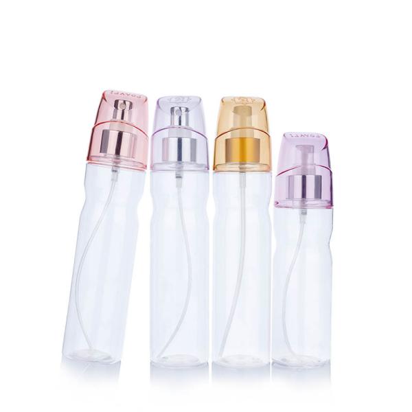 200/250ml Plastic Transparent Clear Cylindrical Bottle With White/Black/Yellow