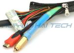 PET Nylon Material Zipper Cable Sleeve Braided Wrap Customized Size Good Harness