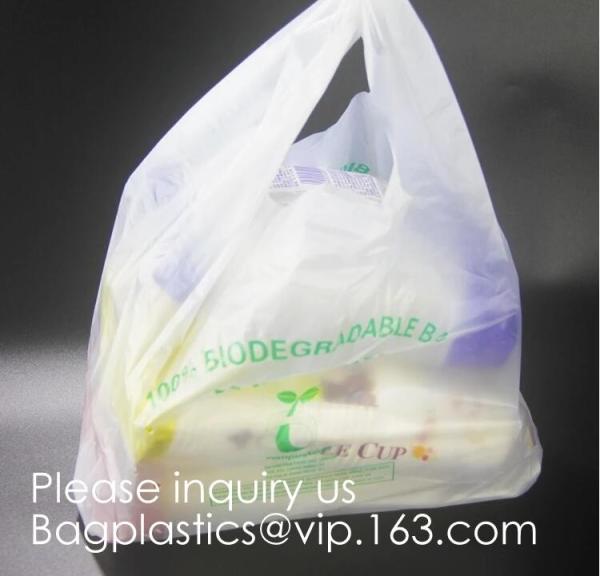 GREEN Biodegradable & Compostable Pack of 75 Lexington Corn Starch Carry Bags