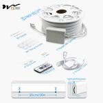 120LEDs Neon Rope Lights Dimmable 110V 220V Cuttable Remote Control Strip Light