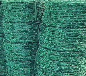 Wholesale 2.0mm 10cm Security Farm Barbed Wire Fence PVC Coated Convenient Installation from china suppliers