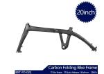 BXT Carbon Folding Bike Frame 3K Weave Folding Bicycle Foladable Frameset 20inch