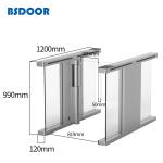 Security 700mm Wide Passage Speed Gate Turnstile Polish Finish