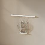 Modern Design Pot Lid Holder White Wall Mounted Kitchen Organizer For Sleek And