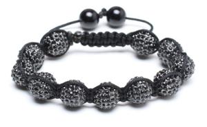 Wholesale Shamballa Bracelet, Black Crystal Pave Alloy Beads from china suppliers
