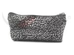 Silver Leopard Zipper Cosmetic Bags , Small Cosmetic Pouch 9"X4.5"X1.5"