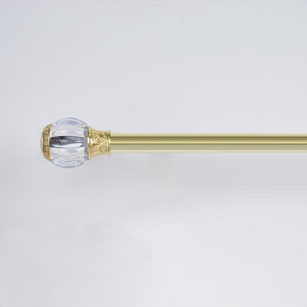 Home Decor 28MM Pipe Curtain Rods Modern Gold Colour Curtain Poles Crystal