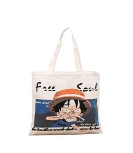 Wholesale Cartoon Pattern Folding Canvas Tote Bag Lightweight Eco Friendly from china suppliers