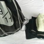 Transparent Rope Bag Rucksack , Black Outdoor Clear Plastic Drawstring Bags