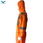 50GSM Customized Orange Disposable Protective Coveralls With CE Type4/5/6
