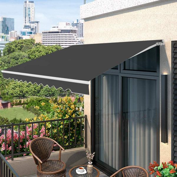 Outdoor Waterproof UV-resistant Folding Arm Retractable Awning for terrace,300