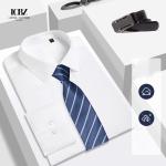 Stretchy Casual Formal Striped Cotton Dressing Shirts For Men in Winter with