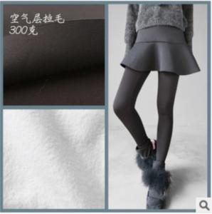 Wholesale 300g elastic layer of air fabric brushed fleece fabrics knitted fabrics ladies pants from china suppliers
