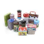 custom metal saving bank tin cans