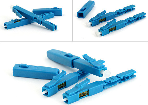 LC UPC Fiber Optic Fast Connector Pre-polished SM 9/125 FTTH Drop Cable