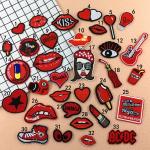 Embossed private label Personalized Logo 3d Puff Flower Fabric Embroidery Patch