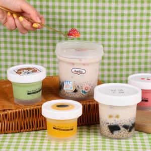 Wholesale Food Grade Plastic Ice Cream Container With Cover Custom Ice Cream Cup from china suppliers