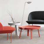 Small Side Round Metal Coffee Table Muuto Around Solid Wood Table Concise Design