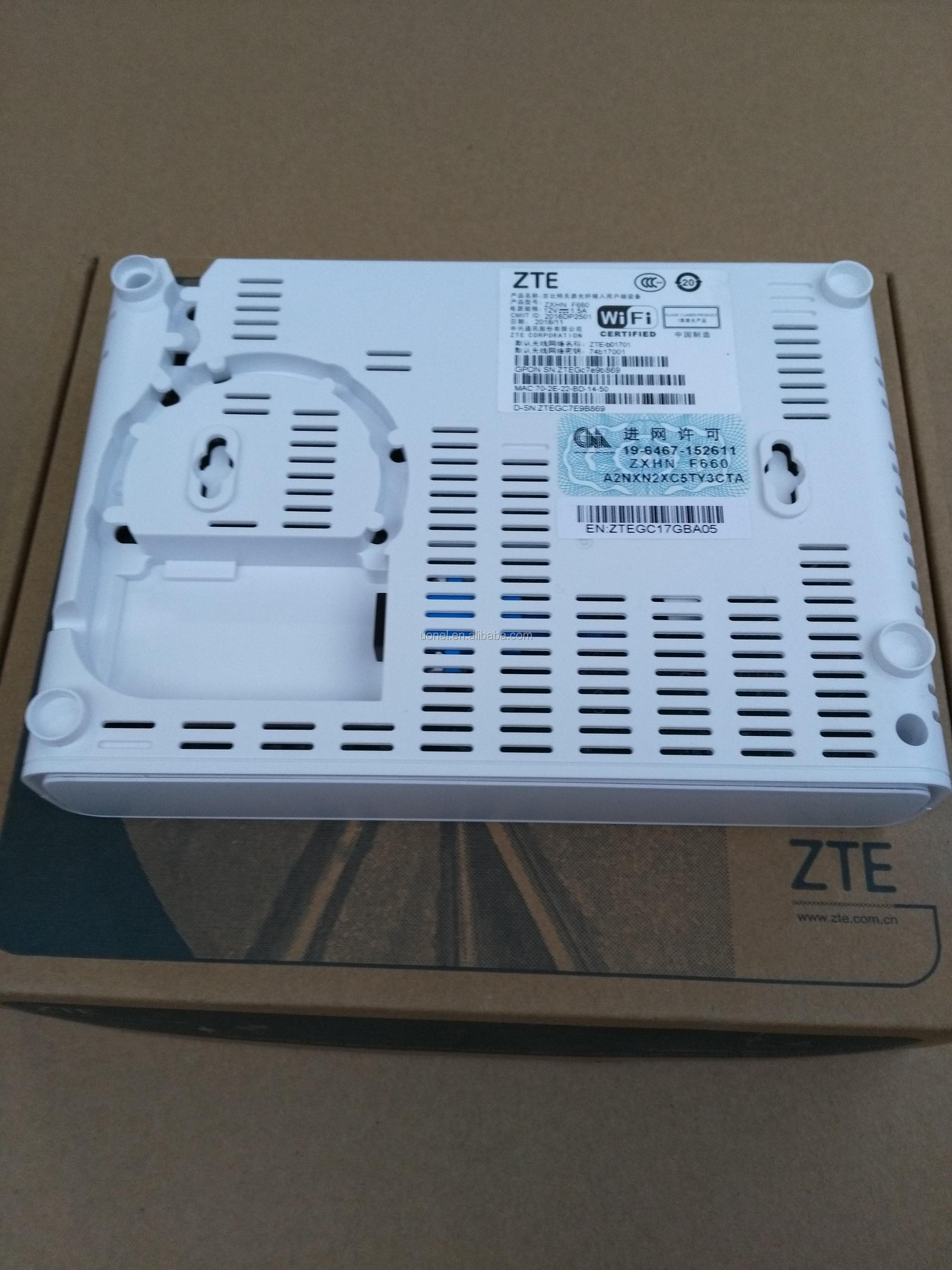 ZTE F660W V6.0 GPON ONU 1GE+3FE+2VOIP+in WIFI+1USB ZTE ZXHN F660W