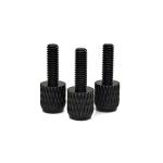 Industrial Black Zinc Plated Diamond Knurled Thumb Screw with Pan Head