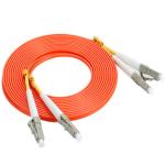 Blue Fiber Optic Patch Cord , 3m 5m 10m LC LC Duplex Patch Cord Wide Wavelength