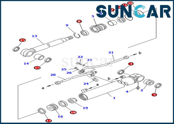 707-98-43210 7079843210 Boom Cylinder Seal Kit Fits Komatsu PC75UD-2 PC75UU-3