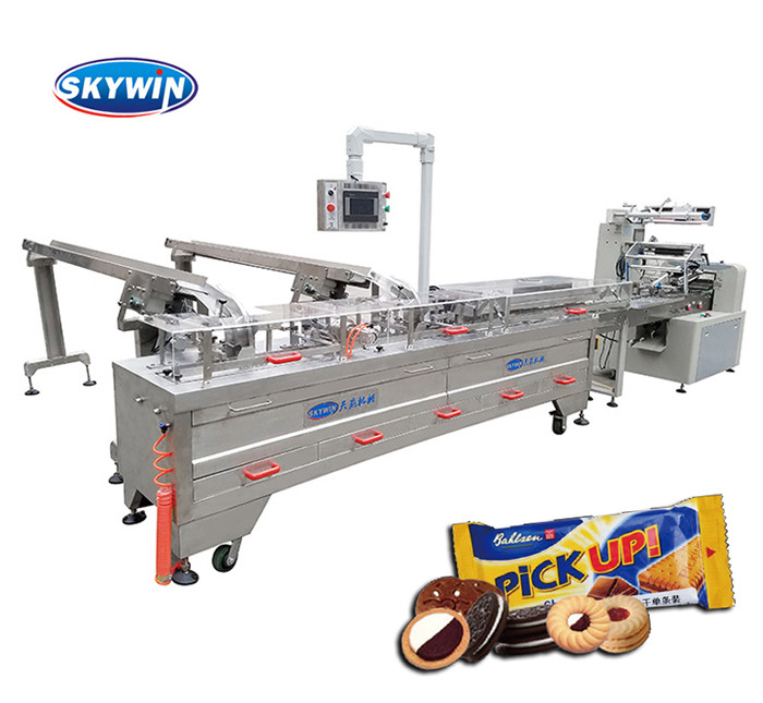 ISO Approved Flow Pack Packaging Machine Biscuit Sandwich Machine
