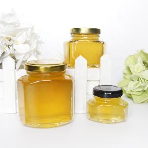 Wholesale Wide Mouth 250ml Hexagonal Glass Honey Jars With Screw Lid from china suppliers