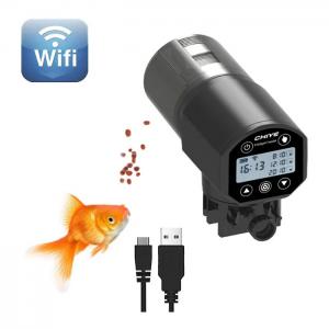 China LCD 200ml Smart Automatic Fish Feeder Wifi Aquarium Feeder RoHS on sale